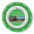 .020 White Plastic Date Finder Wheel Calculator (4.25" dia.), Full Color